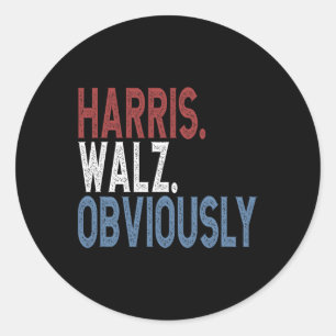 Adesivo Harris Waltz 2024 Eleição Kamala Harris Tim Waltz