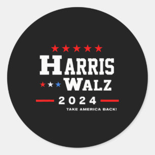 Adesivo Harris Waltz 2024 Eleição Kamala Harris Tim Waltz