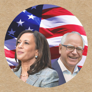 Adesivo Harris Waltz 2024 - Kamala Harris Tim Waltz