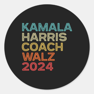 Adesivo Harris Waltz 2024 Kamala Harris Treinador W 2024 R