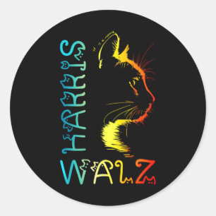 Adesivo Harris Waltz 2024 Kamala Wheimer Funny Cat Lady Su