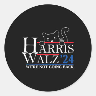 Adesivo Harris Waltz 2024 Não vamos voltar a Gato engraçad