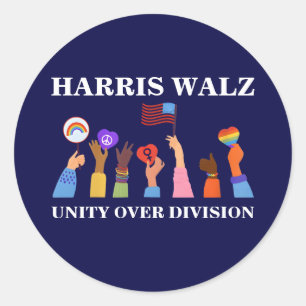 Adesivo Harris Waltz 2024 Unity Over Division