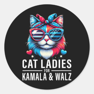 Adesivo Harris Waltz Cat Lady Harris Waltz 2024 Kamala Har