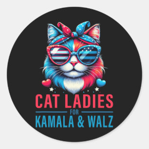 Adesivo Harris Waltz Cat Lady Harris Waltz 2024 Kamala Har