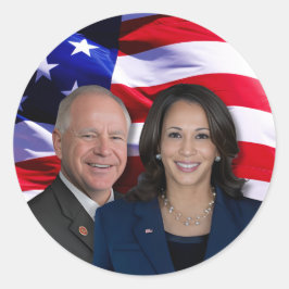 Adesivo Harris Waltz Foto 2024 - Kamala Harris Tim Waltz