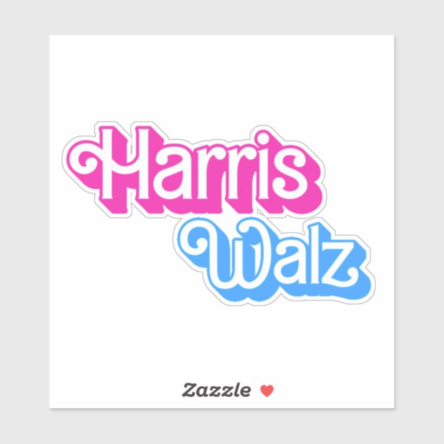 Adesivo Harris Walz (Folha)