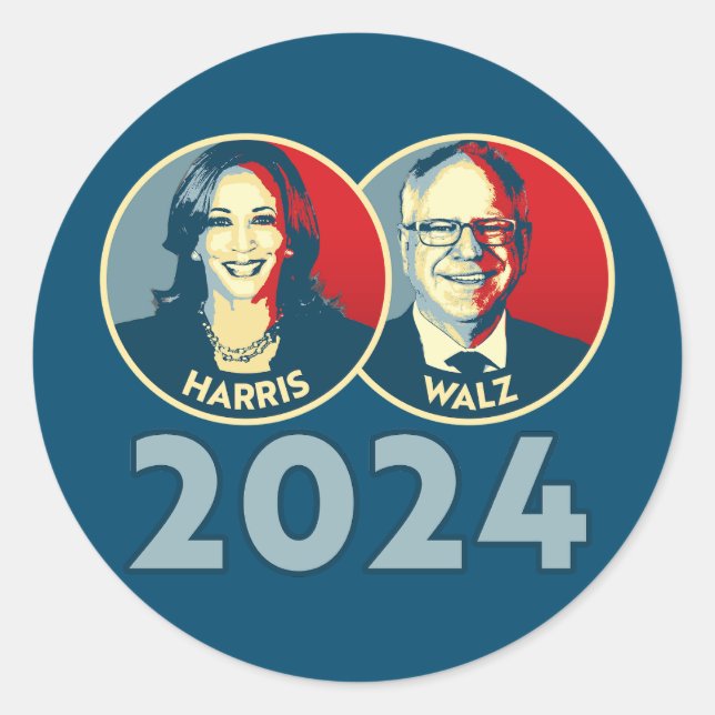 Adesivo Harris Walz 2024 (Frente)