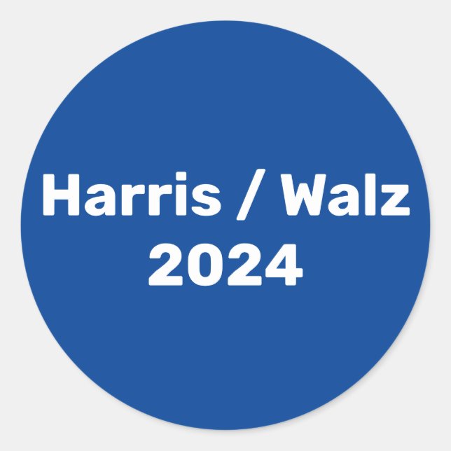 Adesivo Harris / Walz 2024 Campanha Presidencial (Frente)