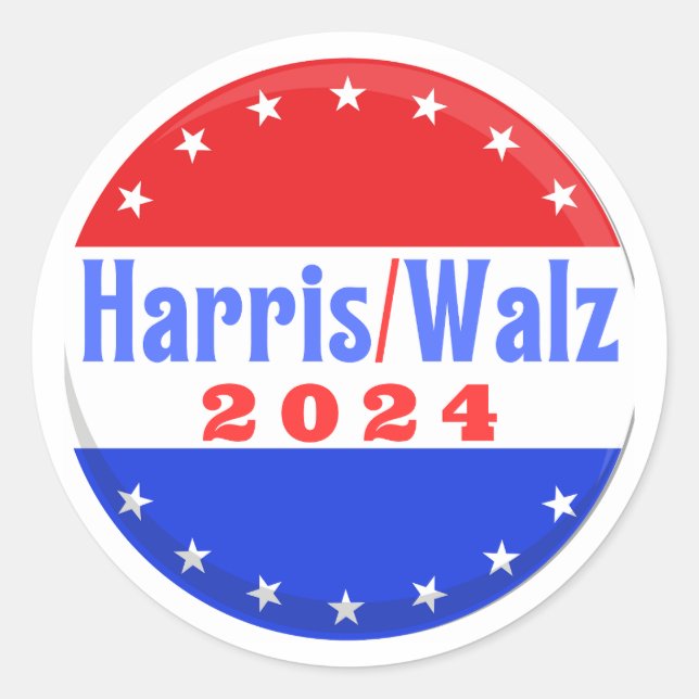 Adesivo Harris Walz 2024 Eleição do Partido Democrata (Frente)