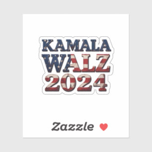 Adesivo Harris Walz 2024 Eleição Kamala Tim Waltz