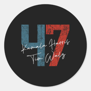 Adesivo Harris Walz 2024 Harris Presidente Waltz Democrata