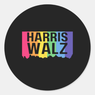 Adesivo Harris Walz 2024 Lgbtq Orgulho gay Rainbow Kamala