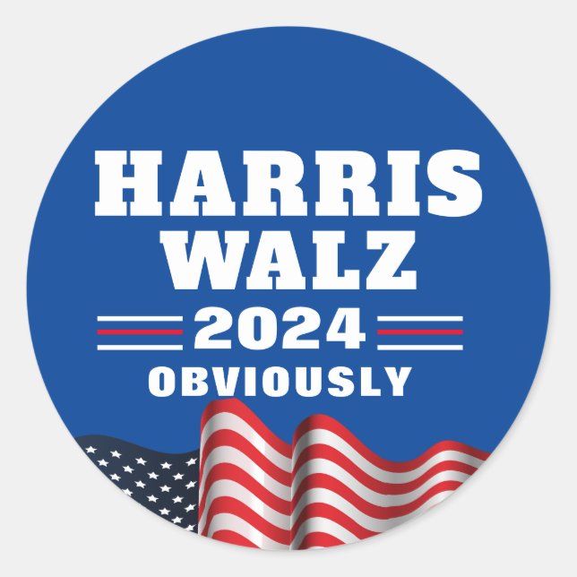 Adesivo Harris Walz 2024 | Obviamente (Frente)
