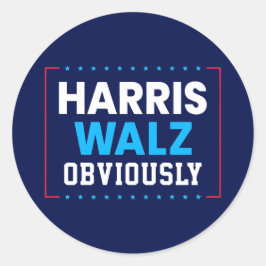 Adesivo Harris Walz 2024 Obviamente