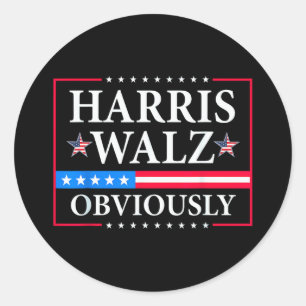 Adesivo Harris Walz 2024 Obviamente Tim Walz