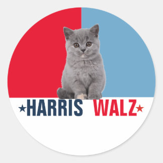 Adesivo Harris Walz 2024 Obviamente Vermelho Azul