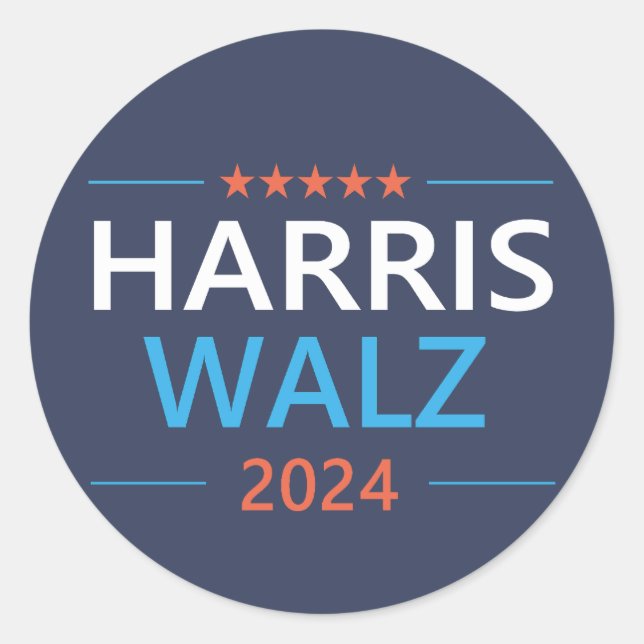 Adesivo Harris Walz 2024 para Presidente (Frente)