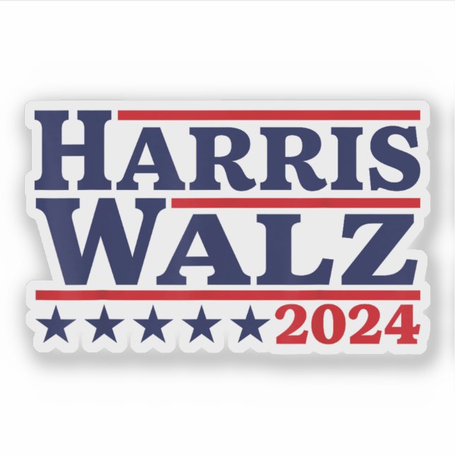 Adesivo Harris Walz 2024 Presidente (Frente)
