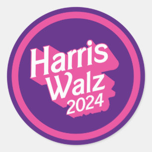 Adesivo Harris Walz 2024 rosa