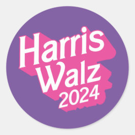 Adesivo Harris Walz 2024 rosa