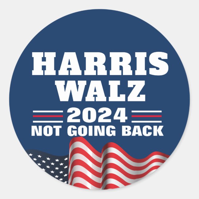 Adesivo Harris Walz 2024 | Vote Democrata (Frente)