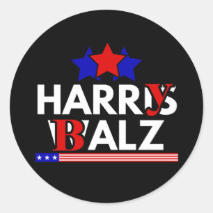 Adesivo Harris Walz 24 Harry Balz 2024 Meme Democratic