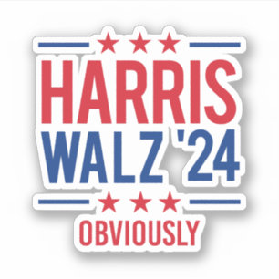 Adesivo Harris Walz 24 - Obviamente