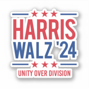 Adesivo Harris Walz '24 - Unity over Division