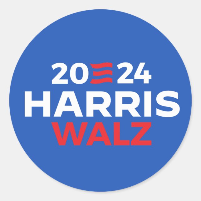 Adesivo Harris Walz em 2024 (Frente)