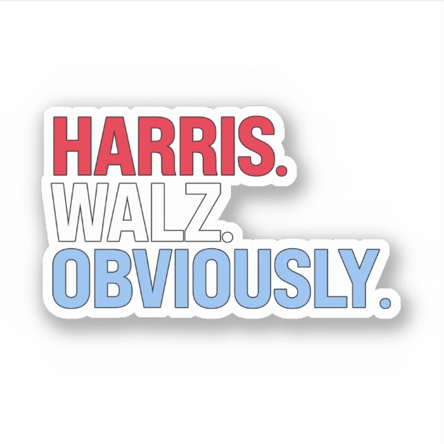 Adesivo Harris Walz obviamente (Frente)