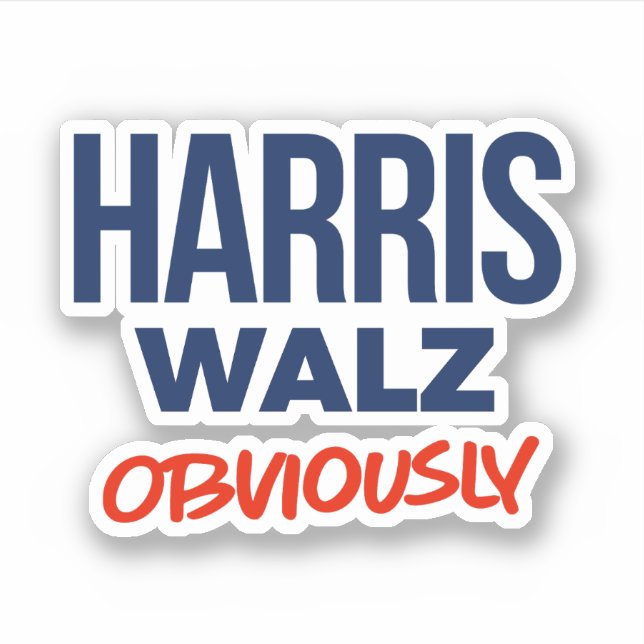 Adesivo Harris Walz obviamente (Frente)