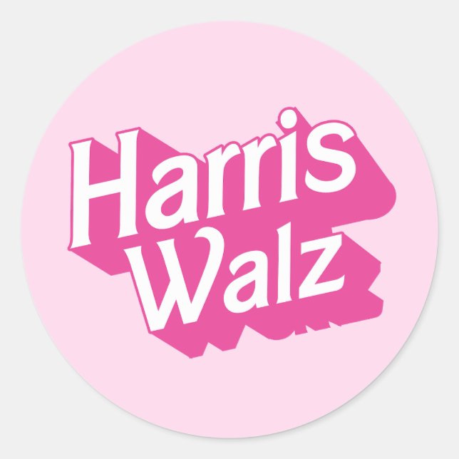 Adesivo Harris Walz Pink (Frente)