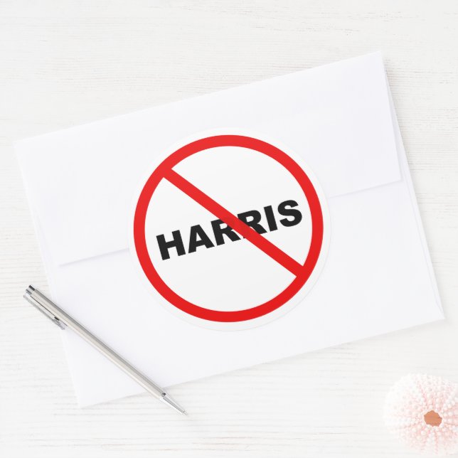 Adesivo Harris Warning Não Vá Lá! (Envelope)