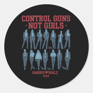 Adesivo Harris Wheimer 2024 Control Guns Não Girls Kamala
