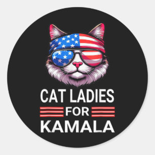 Adesivo Harris Wheimer 2024 Engraçado Eleição De Gato Kama