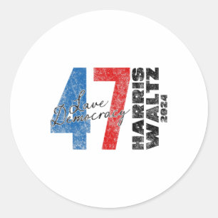 Adesivo Harris Wheimer 2024 Save Democracy 2024 Eleição F