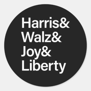 Adesivo Harris Wheimer Joy Liberdade Vote Kamala Harris Pr