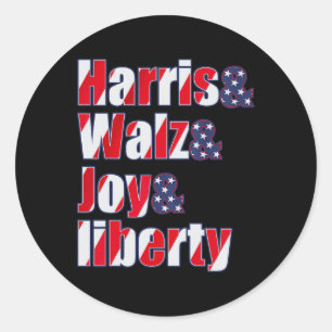 Adesivo Harris Wheimer Waltz 2024 - Harris W Joy Liberty R