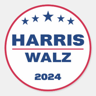 Adesivo Harris Wlaz 2024 Kamala Harris Tim Walz Eleição