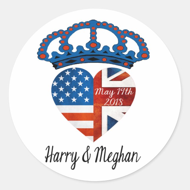 Adesivo Harry & Meghan Wedding, 19 de maio de 2018 (Frente)