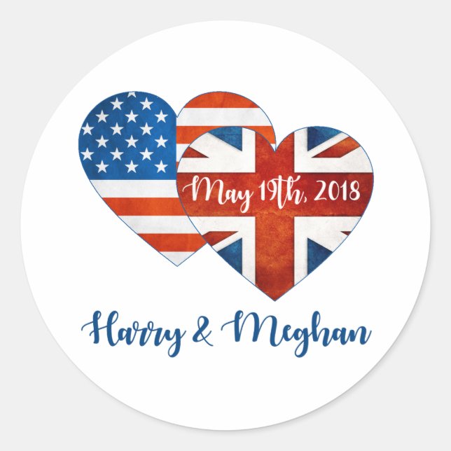 Adesivo Harry & Meghan Wedding, 19 de maio de 2018 (Frente)