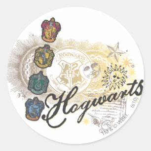 Adesivo Harry Potter Casas de Hogwarts - Cor do Cheio