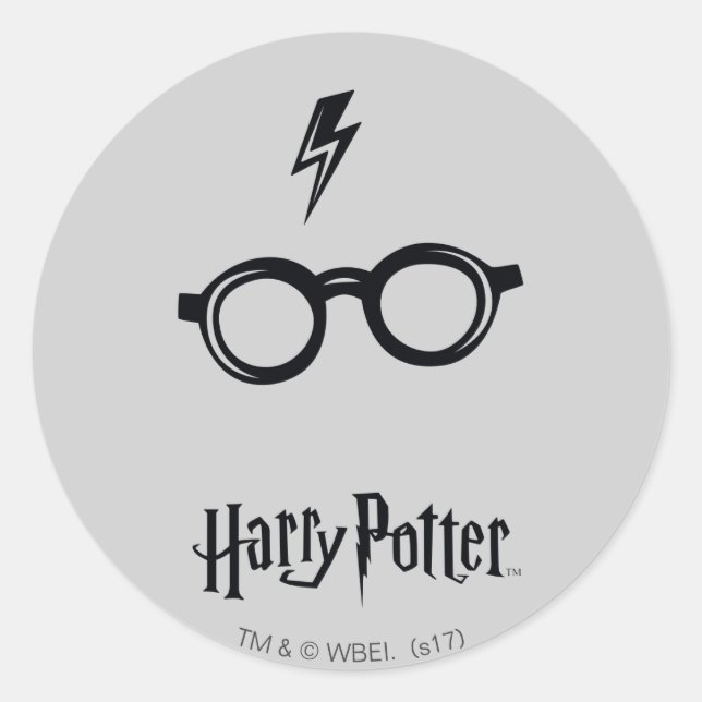 Adesivo Harry Potter | Cicatriz de Raio e Óculos (Frente)