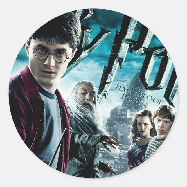 Adesivo Harry Potter com Dumbledore Ron e Hermione 1 (Frente)