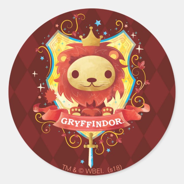 Adesivo Harry Potter | Encantador Brasão GRYFFINDOR™ (Frente)