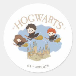 Adesivo HARRY POTTER™, Hermione e Ron Voando Sobre HOGWART