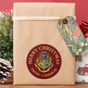 Adesivo Harry Potter Hogwarts Crest Feliz Natal