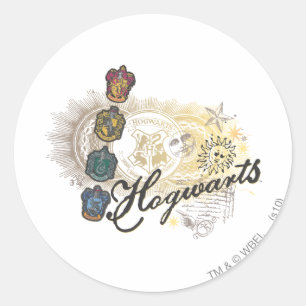 Adesivo Harry Potter   Hogwarts Houses - Full Color