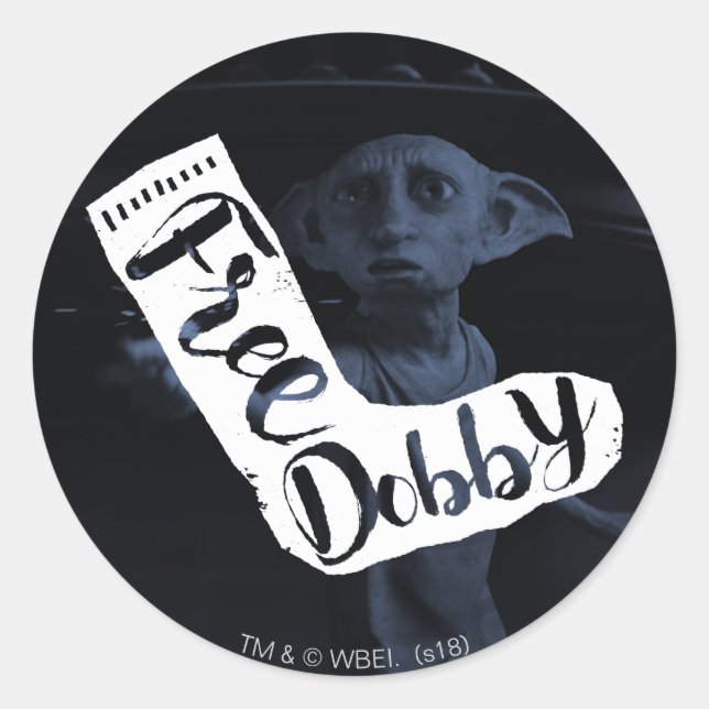 Adesivo Harry Potter | "Libere Dobby" Sock Tipografia (Frente)